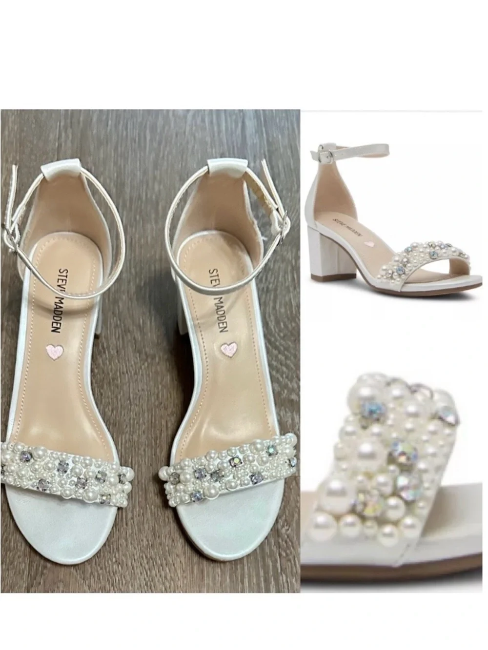 Steve Madden Youth  Girls' size 4 J-Carrson  Embellished Dress Shoes  Pageant